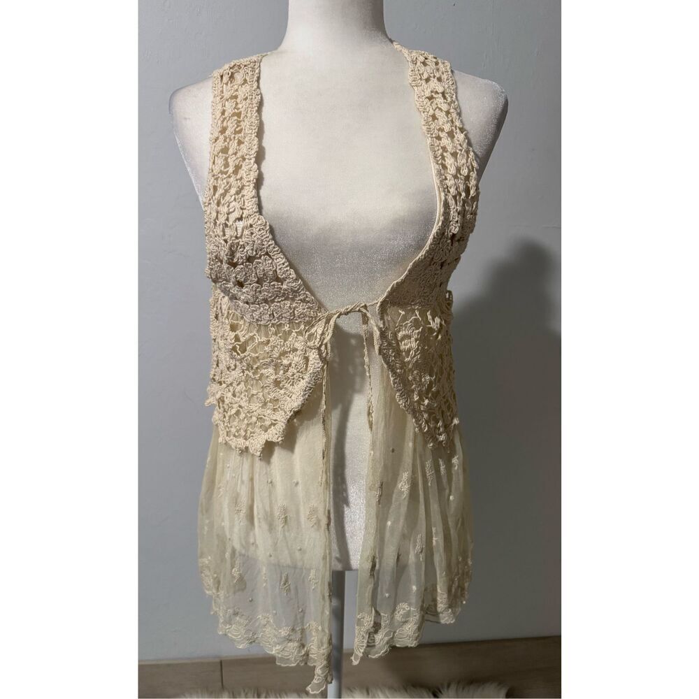 J.M.P crotche lace boho vest top S